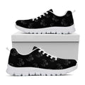 Black And White Bull Pattern Print White Running Shoes
