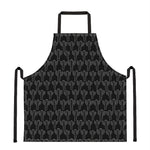 Black And White Cactus Pattern Print Apron