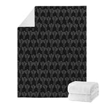 Black And White Cactus Pattern Print Blanket