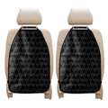 Black And White Cactus Pattern Print Car Seat Organizers