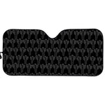 Black And White Cactus Pattern Print Car Sun Shade