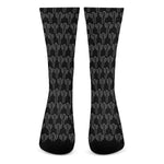 Black And White Cactus Pattern Print Crew Socks