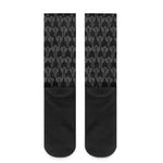 Black And White Cactus Pattern Print Crew Socks