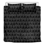 Black And White Cactus Pattern Print Duvet Cover Bedding Set
