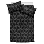 Black And White Cactus Pattern Print Duvet Cover Bedding Set