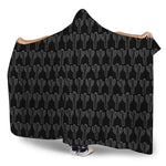 Black And White Cactus Pattern Print Hooded Blanket