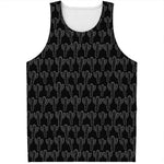 Black And White Cactus Pattern Print Men's Tank Top