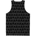 Black And White Cactus Pattern Print Men's Tank Top