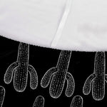 Black And White Cactus Pattern Print Sofa Cover