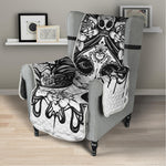 Black And White Calavera Girl Print Armchair Protector