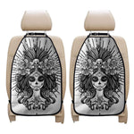 Black And White Calavera Girl Print Car Seat Organizers