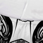 Black And White Calavera Girl Print Sofa Cover