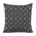 Black And White Calavera Skull Print Pillow Cover