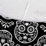 Black And White Calavera Skull Print Sofa Cover