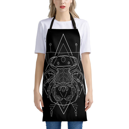 Black And White Cancer Sign Print Apron