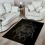 Black And White Cancer Sign Print Area Rug
