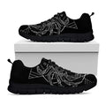 Black And White Cancer Sign Print Black Running Shoes