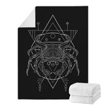 Black And White Cancer Sign Print Blanket