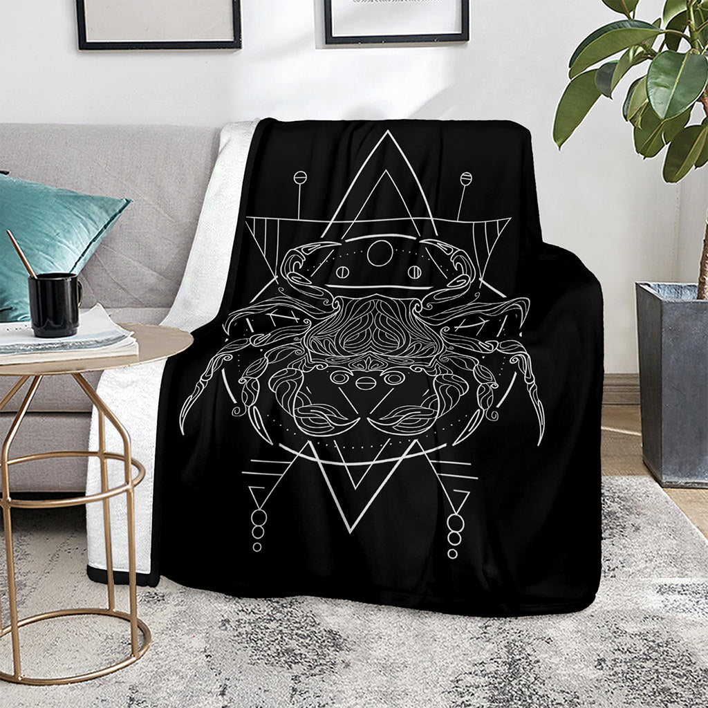 Black And White Cancer Sign Print Blanket