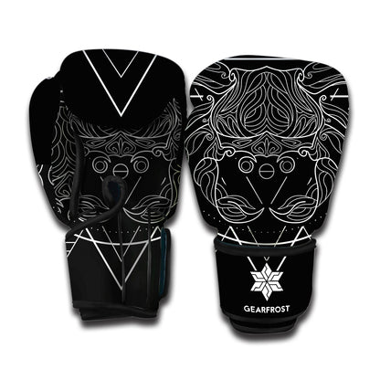 Black And White Cancer Sign Print Boxing Gloves