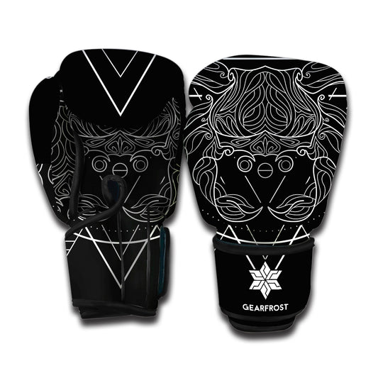 Black And White Cancer Sign Print Boxing Gloves