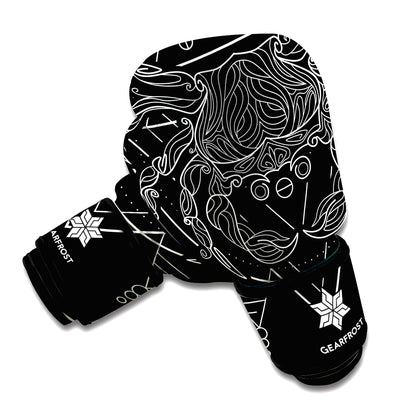Black And White Cancer Sign Print Boxing Gloves