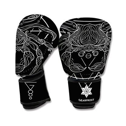 Black And White Cancer Sign Print Boxing Gloves