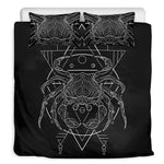 Black And White Cancer Sign Print Duvet Cover Bedding Set