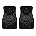 Black And White Cancer Sign Print Front Car Floor Mats