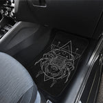 Black And White Cancer Sign Print Front Car Floor Mats