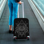 Black And White Cancer Sign Print Luggage Cover