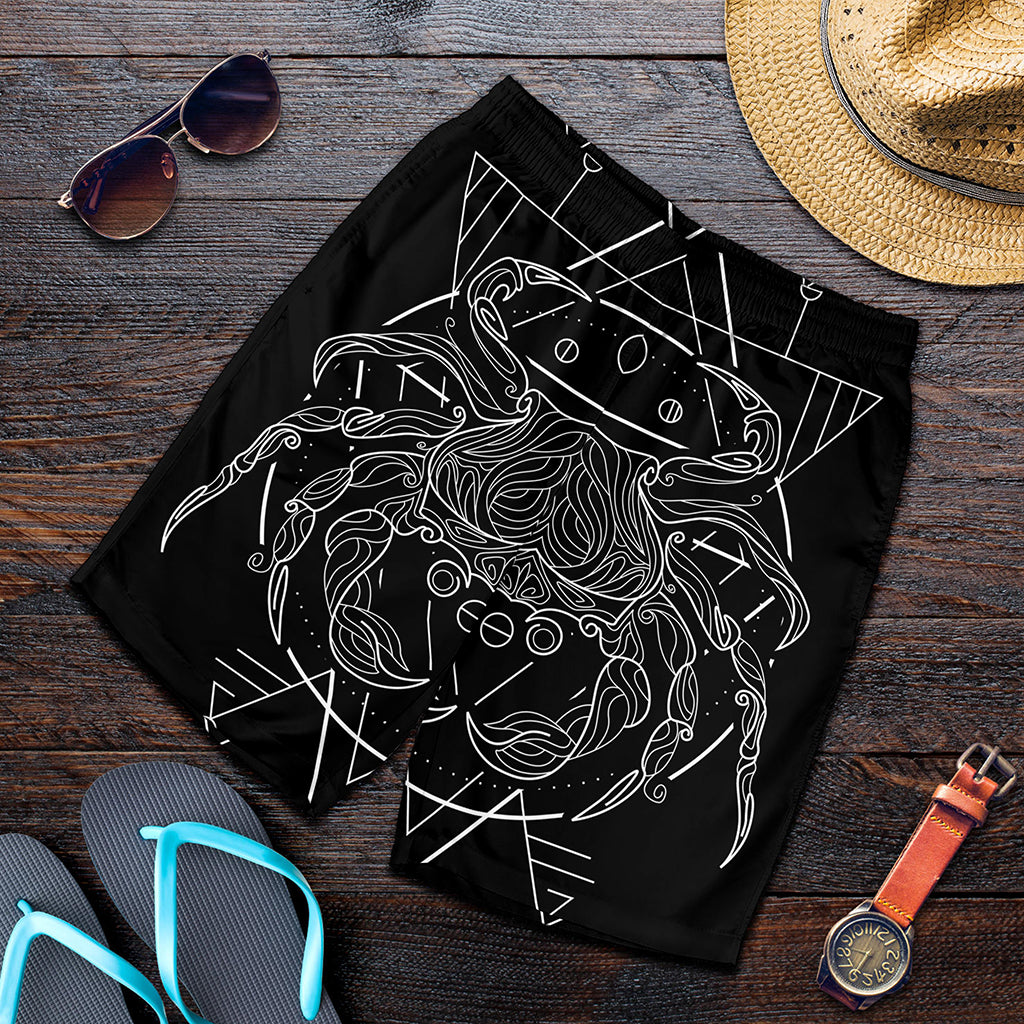 Black And White Cancer Sign Print Men's Shorts