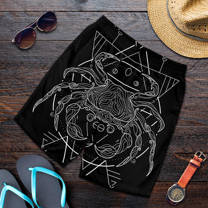 Black And White Cancer Sign Print Men's Shorts