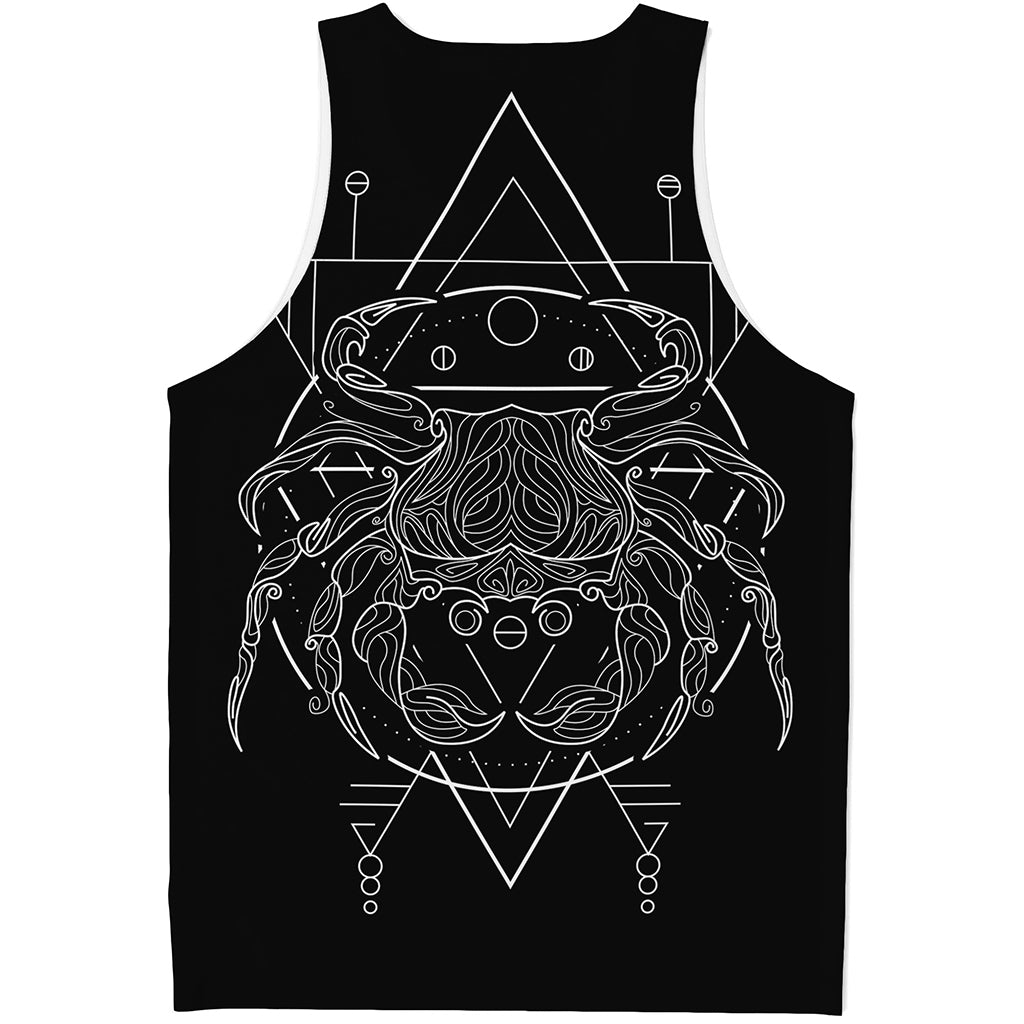 Black And White Cancer Sign Print Men's Tank Top