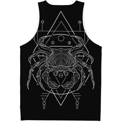 Black And White Cancer Sign Print Men's Tank Top