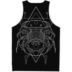 Black And White Cancer Sign Print Men's Tank Top