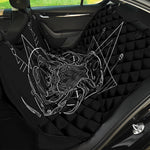 Black And White Cancer Sign Print Pet Car Back Seat Cover