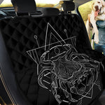 Black And White Cancer Sign Print Pet Car Back Seat Cover