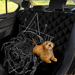 Black And White Cancer Sign Print Pet Car Back Seat Cover