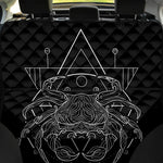 Black And White Cancer Sign Print Pet Car Back Seat Cover