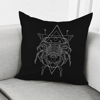 Black And White Cancer Sign Print Pillow Cover