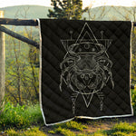 Black And White Cancer Sign Print Quilt