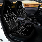Black And White Cancer Sign Print Universal Fit Car Seat Covers