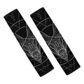 Black And White Capricorn Sign Print Car Seat Belt Covers