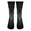 Black And White Capricorn Sign Print Crew Socks