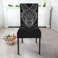 Black And White Capricorn Sign Print Dining Chair Slipcover