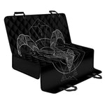 Black And White Capricorn Sign Print Pet Car Back Seat Cover