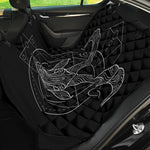 Black And White Capricorn Sign Print Pet Car Back Seat Cover