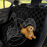Black And White Capricorn Sign Print Pet Car Back Seat Cover