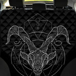 Black And White Capricorn Sign Print Pet Car Back Seat Cover